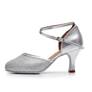 Zapatos de baile latino para mujer, Salsa, <span class=keywords><strong>Tango</strong></span>, fiesta de salón, zapatos de baile, satén, diamantes de imitación, rosa, niñas, boda, tacón alto, zapatillas de Jazz - Product Image 1