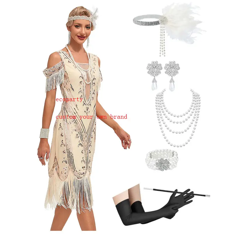 ecoparty Flapper Dresses 1920s Gatsby Roaring 20s Great 1920 Dress for Women formal prom dresses