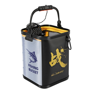 Fishing Bucket EVA Material With <b>Net</b> <b>Top</b> Handle Multi Purpose Tackle Storage Bag For Fishing And Outdoor Use - Product Image 1