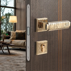 Manija de puerta clásica de latón macizo para puerta principal de villa u hotel, acabado antideslustre, fácil instalación, herrajes modernos para decoración del hogar - Product Image 5