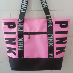Tas Tote Wanita Nylon Pink Grosir, Kapasitas Besar, Tas Tote Wanita Pink Tahan Air, Tas Belanja Reusable untuk Wanita - Product Image 1