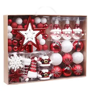 Set hiasan Natal barang dekorasi Natal 2024 dekorasi bola Natal Navidad Enfeite Natal