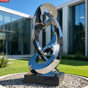 YOUFINE Statue Abstraite Harmonieuse en Acier Inoxydable pour Décoration Extérieure de Jardin, Personnalisable pour Usines <span class=keywords><strong>et</strong></span> Projets Immobiliers, Unique - Product Image 1