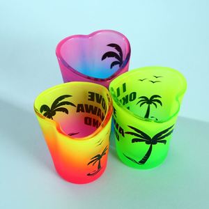 Souvenirs de voyage tropicaux personnalisés, souvenirs uniques, verres à shot multicolores - Product Image 5