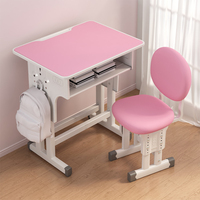 Table d'étude pour enfants réglable en hauteur S70-DLHN, prix d'usine, avec chaise et bureau miniature en mousse de style japonais – Ensemble de mobilier scolaire