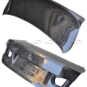 Car Tuning Parts Auto OEM Style Carbon Fiber Rear Trunk Boot Back <b>Door</b> Cover <b>Trim</b> for BMW F30 3 Series - Product Image 2