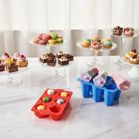 Moules à glace en silicone à 6 cavités en forme d'étoile pour la fabrication maison de sucettes glacées, sorbets et glaces glacées