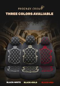 Fundas de asiento de coche personalizadas de cuero Pu Pvc impermeables de fábrica, juego completo de cojines de asiento de coche de lujo universales para 4 estaciones - Product Image 4