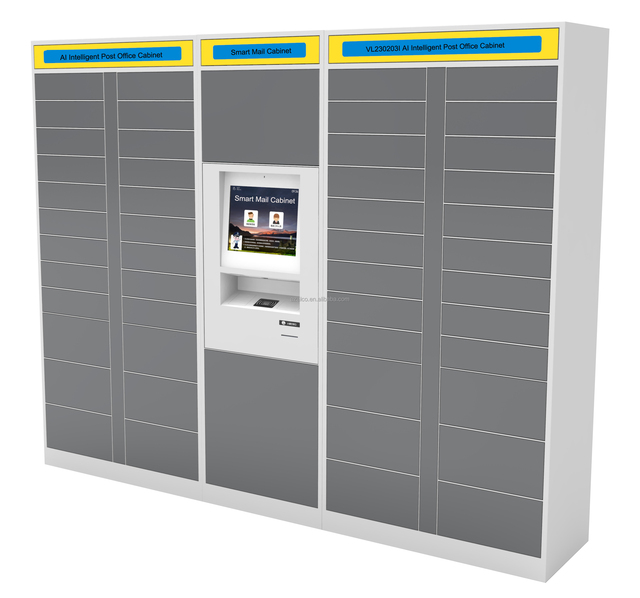 AI Intelligent Post Office Cabinet Post Indoor Express Delivery Electronic Rfid Smart Parcel Locker Parcel Cabinet Android