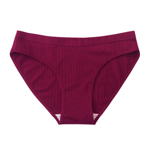 Biancheria intima di cotone traspirante a vita media per donna di grandi dimensioni da donna in stile sportivo mutandine in maglia <span class=keywords><strong>Sexy</strong></span> tinta unita - Product Image 4