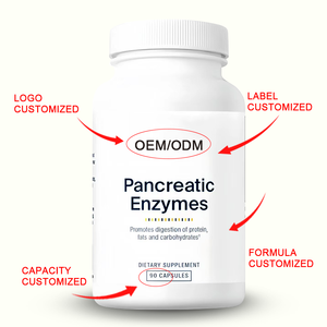 OEM enzimi pancreatici 1000mg pancreatina digestione integratore proteasi amilasi lipasi enzimi digestivi capsule - Product Image 2