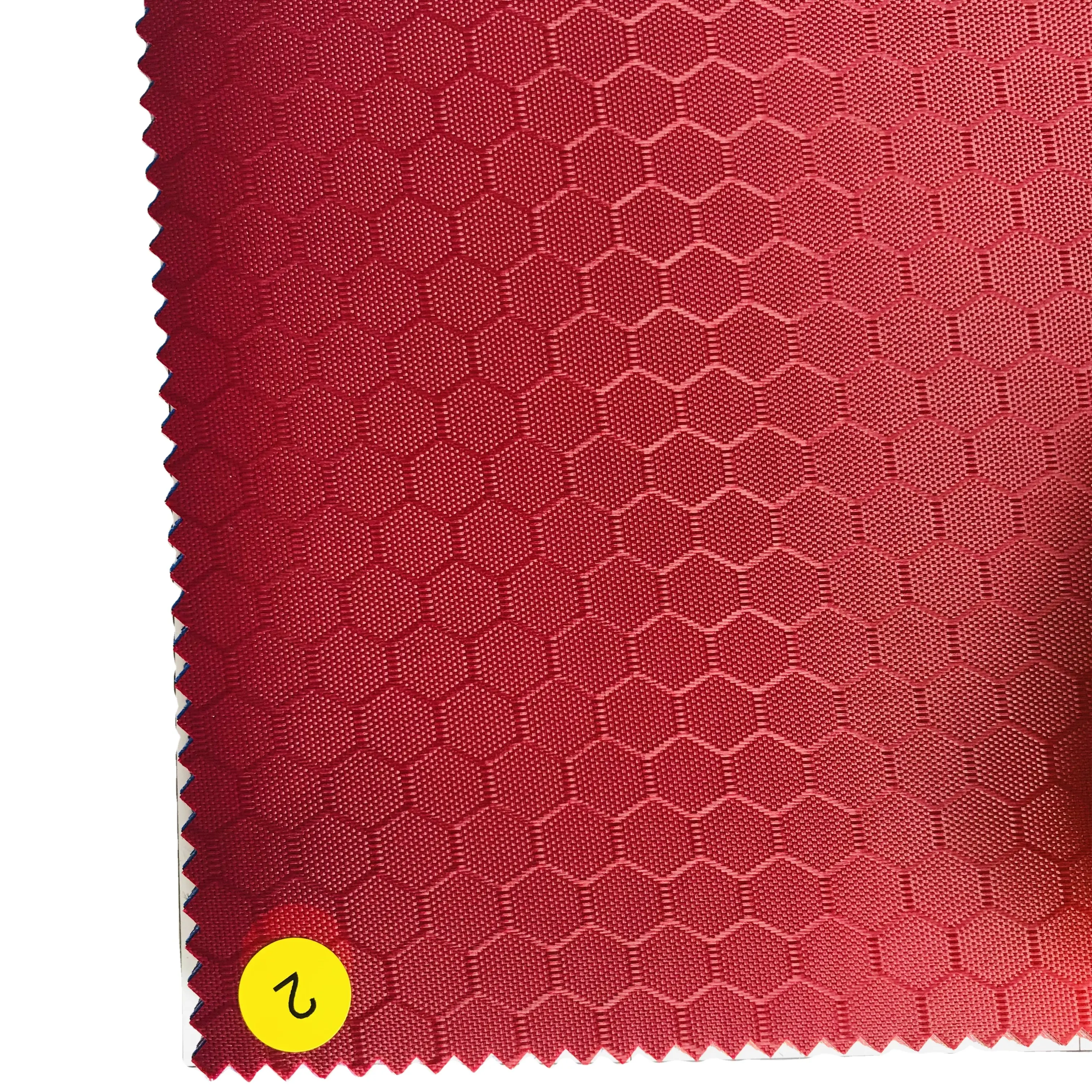 210D polyester honeycomb pattern jacquard fabric waterproof tear resistant fabric for outdoor bags tents