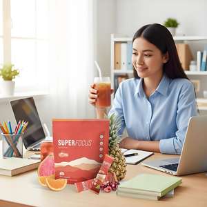 Cognitive Boost Super Focus, Polvo Electrolítico con Sabor a Ponche de Frutas <span class=keywords><strong>para</strong></span> la Memoria, la Concentración e Hidratación Diaria - Product Image 6