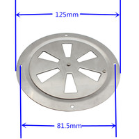 Vente en gros de aérateurs ronds en acier inoxydable 316 poli miroir de 5 et 6 pouces avec ouverture à bouton latéral pour panneau de ventilation de yacht et camping-car