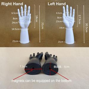 1 paio di manichino maschio mani in colore della pelle di plastica Display per gioielli bracciale guanti per le donne - Product Image 5