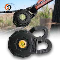 Outil d'urgence de récupération tout-terrain 4X4 20 tonnes forgé Orange Snatch poulie bloc treuil accessoire pour VTT