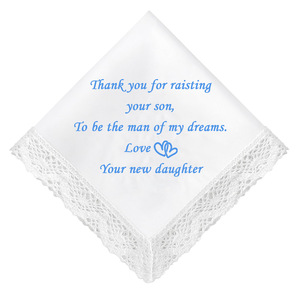 Pañuelos de Encaje Personalizados al por Mayor para Bodas, Pañuelos para la Novia para <span class=keywords><strong>Regalar</strong></span> <span class=keywords><strong>a</strong></span> Mamá, Papá y <span class=keywords><strong>a</strong></span> los Suegros, Regalos con Mensajes de Bendición - Product Image 5