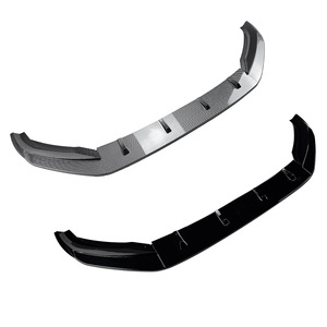 Volkswagen Passat B8.5 Front Bumper Lip 2020-2023 Piano Black Carbon Fiber Texture ABS Material - Product Image 4
