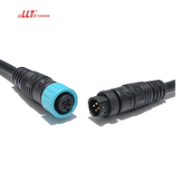 LLT 2 3 4 5 6 7 8 Pins Wasserdichter Kabelst ecker der M12-Serie IP68 Kunststoff-Runds ch reiben für LED-Bildschirm
