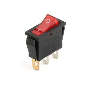 काले, लाल 16A 250V 20A 125V 30x13.5mm 30*13.5mm लाल घुमाव स्विच KCD3-101 पीसीबी माउंट घुमाव स्विच एफएफ घुमाव स्विच - Product Image 5