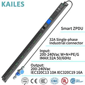 ศูนย์ข้อมูลอัจฉริยะ ACT รุ่น PDU ZD ซีรีส์ 32A ระบบไฟฟ้าเฟสเดียว 21+3 ช่อง C13/C19 ควบคุมสาขาผ่าน SNMP - Product Image 5