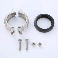 Collier de serrage en U pour tuyau d'échappement en acier inoxydable, raccord à trois voies pour support à rainure