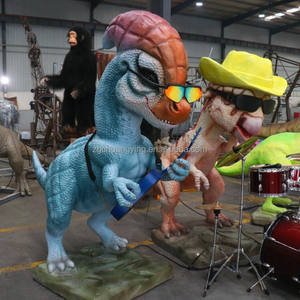 Yüksek kaliteli özelleştirilebilir Animatronic dinozor bant müzik aletleri dinozor oynayabilir - Product Image 4