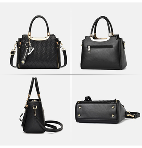 Bolso de mano para mujer, bolso <span class=keywords><strong>bandolera</strong></span> tejido con colgante, bolso de hombro de gran capacidad para damas, ¡muy vendido! - Product Image 6