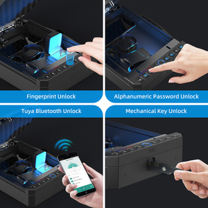 Alphabetical Password Box Portable Smart <strong>Safe</strong> Biometric Travel case <strong>Safe</strong> Metal Verborgen Kluis - Product Image 2