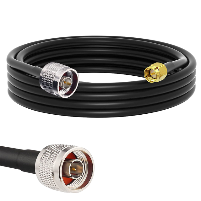 N Male to SMA Male LMR240 Low Loss Coaxial Jumper Cable 50 Ohm RF Antenna Extension Cable Assembly