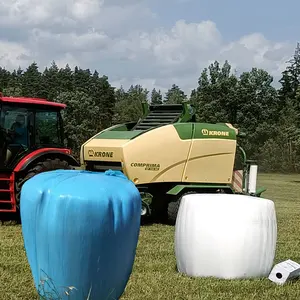 750 mm Irlandia populer pertanian Silage plastik Silage Film plastik Hay Bale Wrap