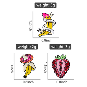 Broche Émail Fruits Amusants Fraise Beignet, Badge pour Sac à Dos, Accessoire Vestimentaire, Cadeau Bijoux pour Amis - Product Image 6