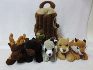 Thú Nhồi Bông Sang Trọng Sóc Bé Đồ Chơi Sóc Nhỏ, Tuần Lộc, Gấu Đen, Gấu Trúc, Sư Tử, Cáo Đặt Trong Lỗ Cây - Product Image 2