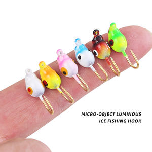 <span class=keywords><strong>Leurre</strong></span> miniature de pêche sur glace, tête plombée, forme de poisson plat, pour pêche au fond inversé, petit appât vivant pour la truite et le bar, pêche à la mouche - Product Image 5