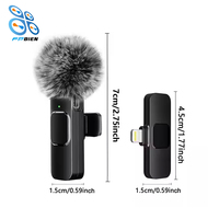 Microphone à main en gros d'usine avec haut-parleur Microphone espion INTERVIEW caché Microphone Lavaliere sans fil