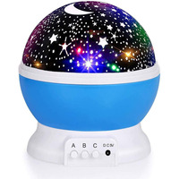 Lampe de Projection LED Terre-Lune 2-en-1 Créative, Rotative à 360°, Projecteur Ciel Étoilé USB à Brancher, Veilleuse Dimmable pour la Maison