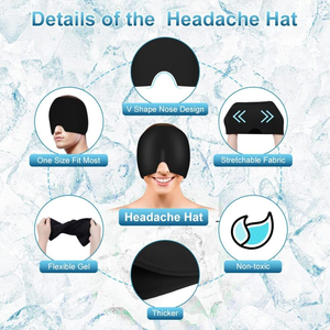 Gorro de Hielo para Alivio de Migrañas, Terapia de Frío y Calor, Ajustable, para Dolores de Cabeza y Migrañas - Product Image 5