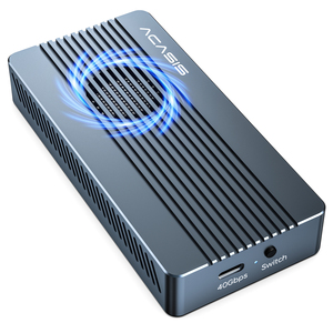 Boîtier SSD ACASIS M.2 40 Gbps NVMe avec ventilateur de refroidissement, 8 To, sans outil, compatible USB4.0 3.2 3.1 3.0 2.0 Thunderbolt 4/3, externe - Product Image 1