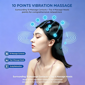 2026 Kopfhautmassagegerät Smart Relax zur Verbesserung des Schlafs Elektrischer Oktopus-Kopfmassagegerät mit Zeitsteuerung & <span class=keywords><strong>TMS</strong></span>-Vibration - Product Image 3