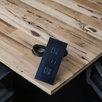 Prise de bureau industrielle encastrée USB Type-C à charge rapide, norme américaine, avec port C PD20W, cordon d'alimentation 1,5 m
