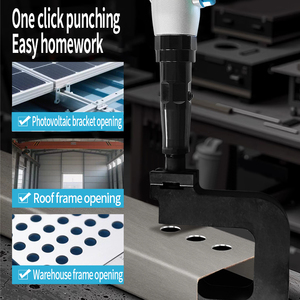 Perforateur sans fil à gorge profonde KY100-M81 21V pour goulottes <span class=keywords><strong>de</strong></span> câbles et conduites, avec foret/poinçon en carbure - Product Image 3
