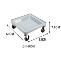 QH QH-RD01 Chariot de transport (sans poignée) à 9/16/20/25/36/49 compartiments pour assiettes, gobelets et verres en plastique, pour cuisine de restaurant, compatible lave-vaisselle
