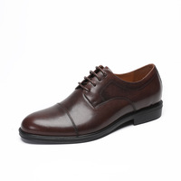 Nouvelle conception, chaussures Oxford en cuir de vache véritable respirant pour hommes, taille plus, à lacets, antidérapantes, formelles, pour le bureau, la carrière, les occasions habillées