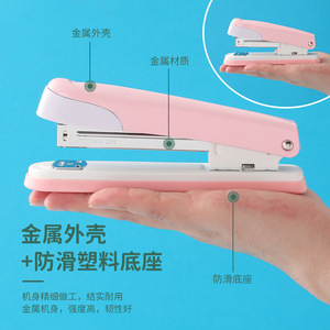 Mini Medium Stapler 12 Macaron Color Comfort Grip For Students Home Office Use - Product Image 3