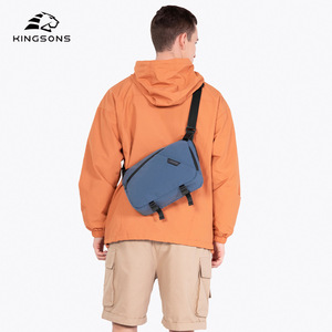 Kingsons Men's Crossbody <b>Bag</b> Water Resistant Zipper Closure Casual Outdoor Travel <b>Small</b> <b>Bag</b> For Coins And Phone - Product Image 2