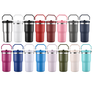 Vaso Térmico de Acero Inoxidable de 20oz/30oz para Auto, con Asa Plegable, Tapa con Boquilla, Aislamiento al Vacío, Personalizable con Logotipo - Product Image 4