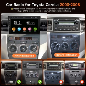 Radio para Auto con Pantalla Táctil de 9 Pulgadas, Reproductor Multimedia 2 Din, Estéreo, Cámara, Sistema Linux, <span class=keywords><strong>Precio</strong></span> de Fábrica, para Toyota Corolla Modelo 2003-2008 - Product Image 2