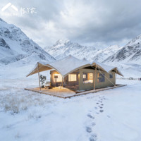 Tente de glamping style safari BABERY avec auvent, une chambre, un salon, résistante à l'eau, suite de villégiature