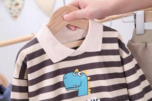 Ensemble de vêtements pour enfants tendance, vêtements coréens, ensembles 2 pièces pour garçons, enfants avec motif rayé - Product Image 3