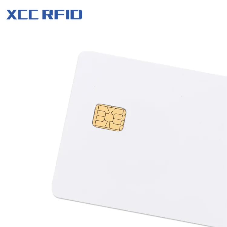 Blank White Plastic Smart PVC Chip RFID Card Sle4442 Contact IC Card Inkjet Printable